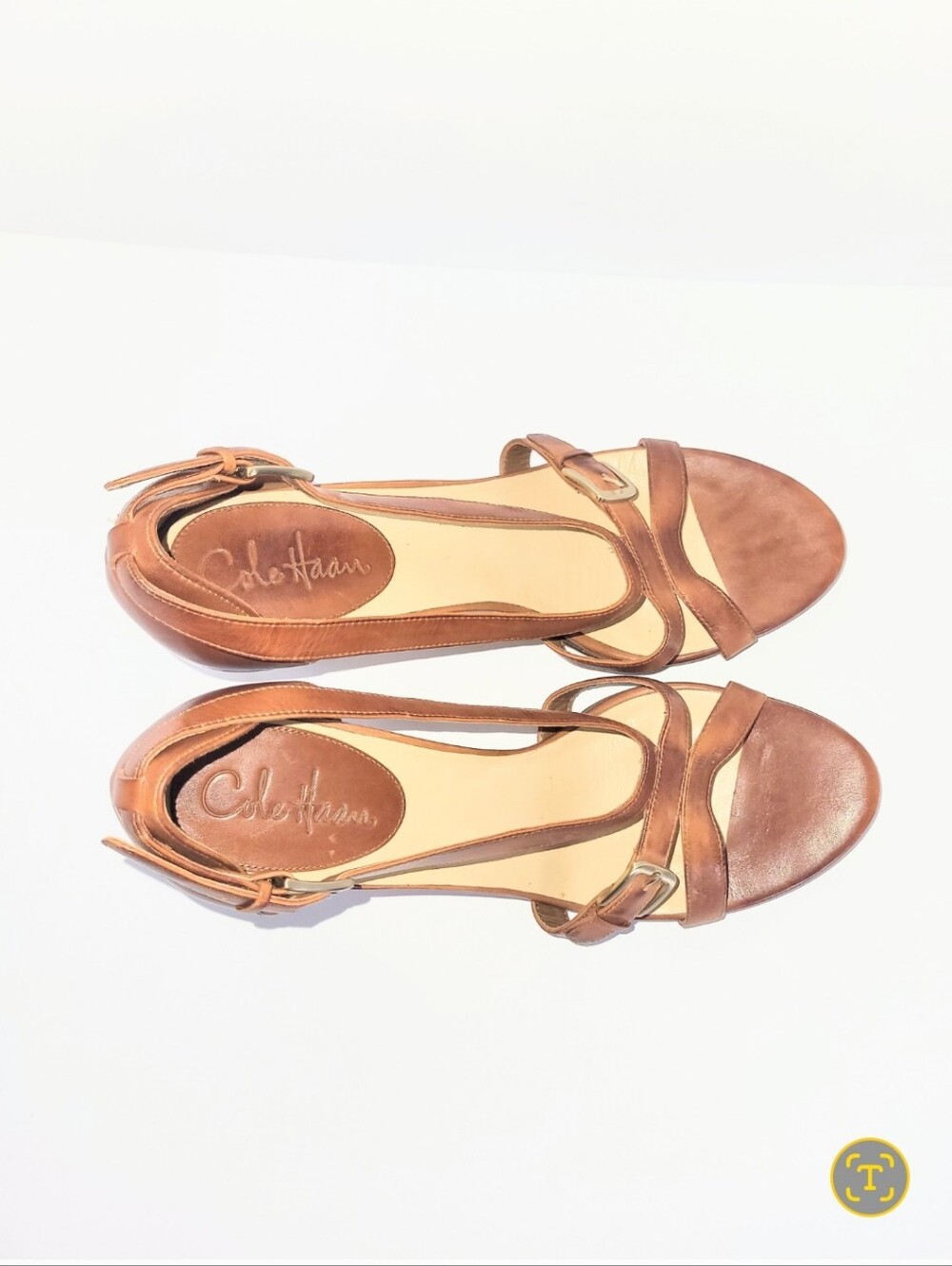 Cole Haan Nike Air Carma Air Hi Strappy Leather Stiletto Heels Size 10 - Picture 11 of 16